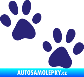 Samolepka Tlapky 011 střední modrá