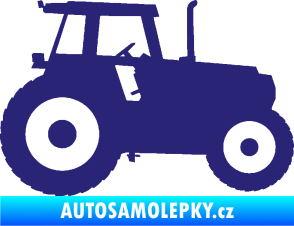 Samolepka Traktor 001 pravá střední modrá