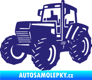 Samolepka Traktor 002 levá Zetor střední modrá