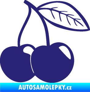 Samolepka Třešně 003 pravá střední modrá