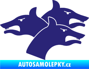 Samolepka Trojhlavý pes kerberos pravá střední modrá