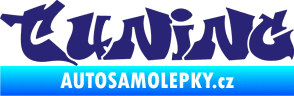 Samolepka Tuning 002 graffiti nápis střední modrá