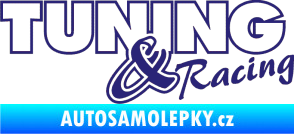 Samolepka Tuning racing obrys střední modrá