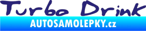 Samolepka Turbo drink střední modrá
