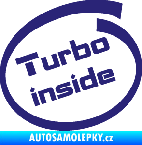 Samolepka Turbo inside střední modrá