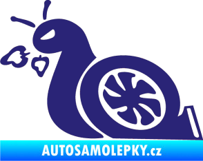 Samolepka Turbo šnek 001 levá střední modrá