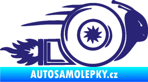 Samolepka Turbo šnek 002 pravá střední modrá