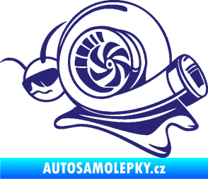 Samolepka Turbo šnek 004 levá střední modrá