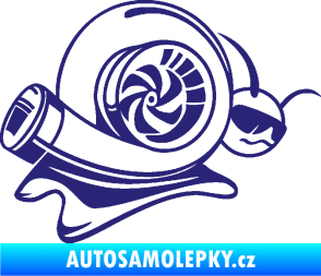 Samolepka Turbo šnek 004 pravá střední modrá