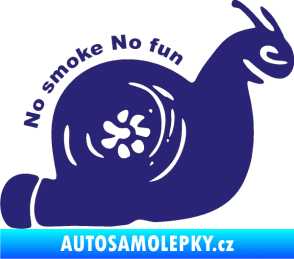 Samolepka Turbo šnek 005 no smoke no fun pravá střední modrá