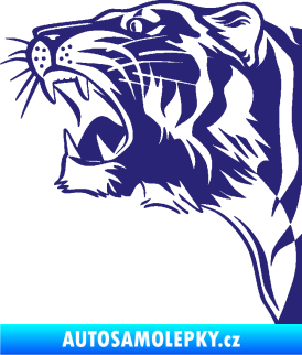 Samolepka Tygr 002 levá střední modrá