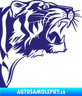 Samolepka Tygr 002 pravá střední modrá