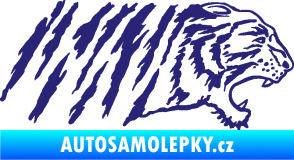 Samolepka Tygr 004 pravá střední modrá
