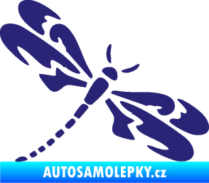 Samolepka Vážka 001 pravá střední modrá