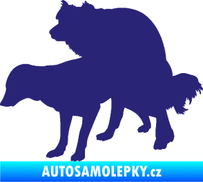 Samolepka Veselí pejsci levá střední modrá