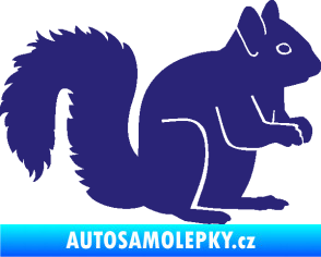Samolepka Veverka 001 pravá střední modrá