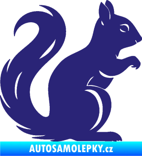 Samolepka Veverka 004 pravá střední modrá