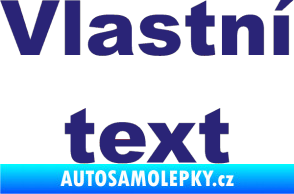 Samolepka Vlastní text - Arial Black střední modrá