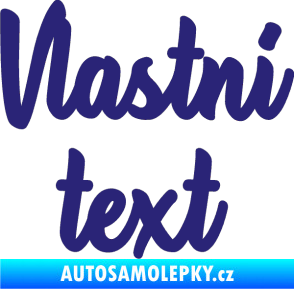 Samolepka Vlastní text - Astonia střední modrá