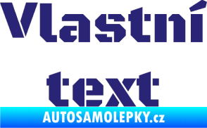Samolepka Vlastní text - Black Ops střední modrá