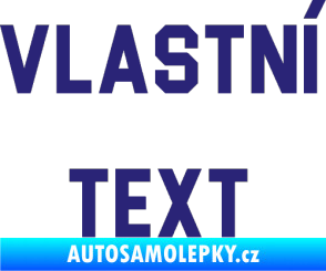Samolepka Vlastní text - Blockletter střední modrá