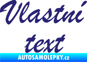 Samolepka Vlastní text - Brush Script střední modrá