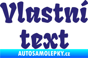 Samolepka Vlastní text - Fruktur střední modrá