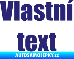 Samolepka Vlastní text - Impact střední modrá