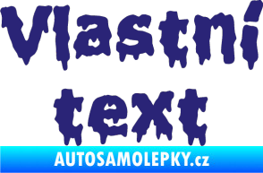 Samolepka Vlastní text - Liquidism střední modrá