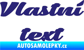 Samolepka Vlastní text - Low Casat střední modrá