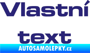 Samolepka Vlastní text - Microgramma střední modrá