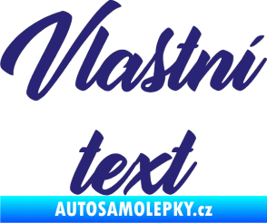 Samolepka Vlastní text - Orange Personal střední modrá