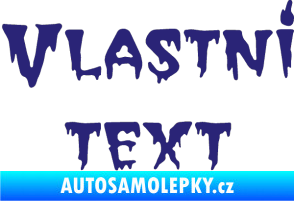 Samolepka Vlastní text - QTGhoul Face střední modrá