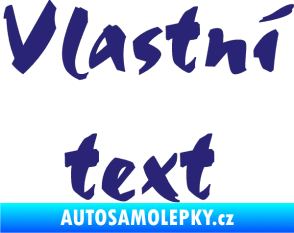 Samolepka Vlastní text - Staccato střední modrá