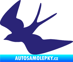 Samolepka Vlaštovka 001 levá střední modrá