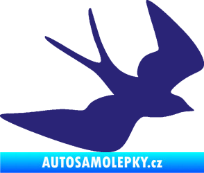 Samolepka Vlaštovka 001 pravá střední modrá