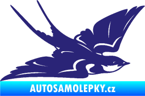 Samolepka Vlaštovka 002 pravá střední modrá