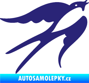 Samolepka Vlaštovka 003 pravá střední modrá