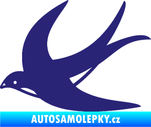 Samolepka Vlaštovka 004 levá střední modrá