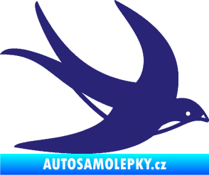 Samolepka Vlaštovka 004 pravá střední modrá