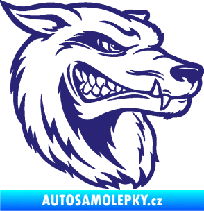 Samolepka Vlk 016 pravá střední modrá