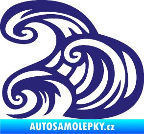 Samolepka Vlny 004 levá moře střední modrá