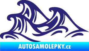 Samolepka Vlny 005 levá moře střední modrá