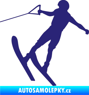 Samolepka Vodní lyže 001 levá střední modrá