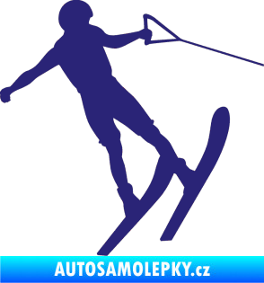 Samolepka Vodní lyže 001 pravá střední modrá