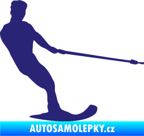 Samolepka Vodní lyže 003 pravá střední modrá