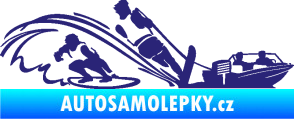 Samolepka Vodní lyžování a surf pravá střední modrá