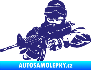 Samolepka Voják 009 levá střední modrá