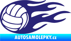 Samolepka Volejbalový míč 002 levá střední modrá