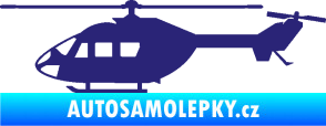 Samolepka Vrtulník 001 levá helikoptéra střední modrá
